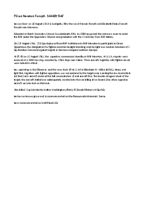 A preview of a PDF biography for Forsyth, Ian Newton